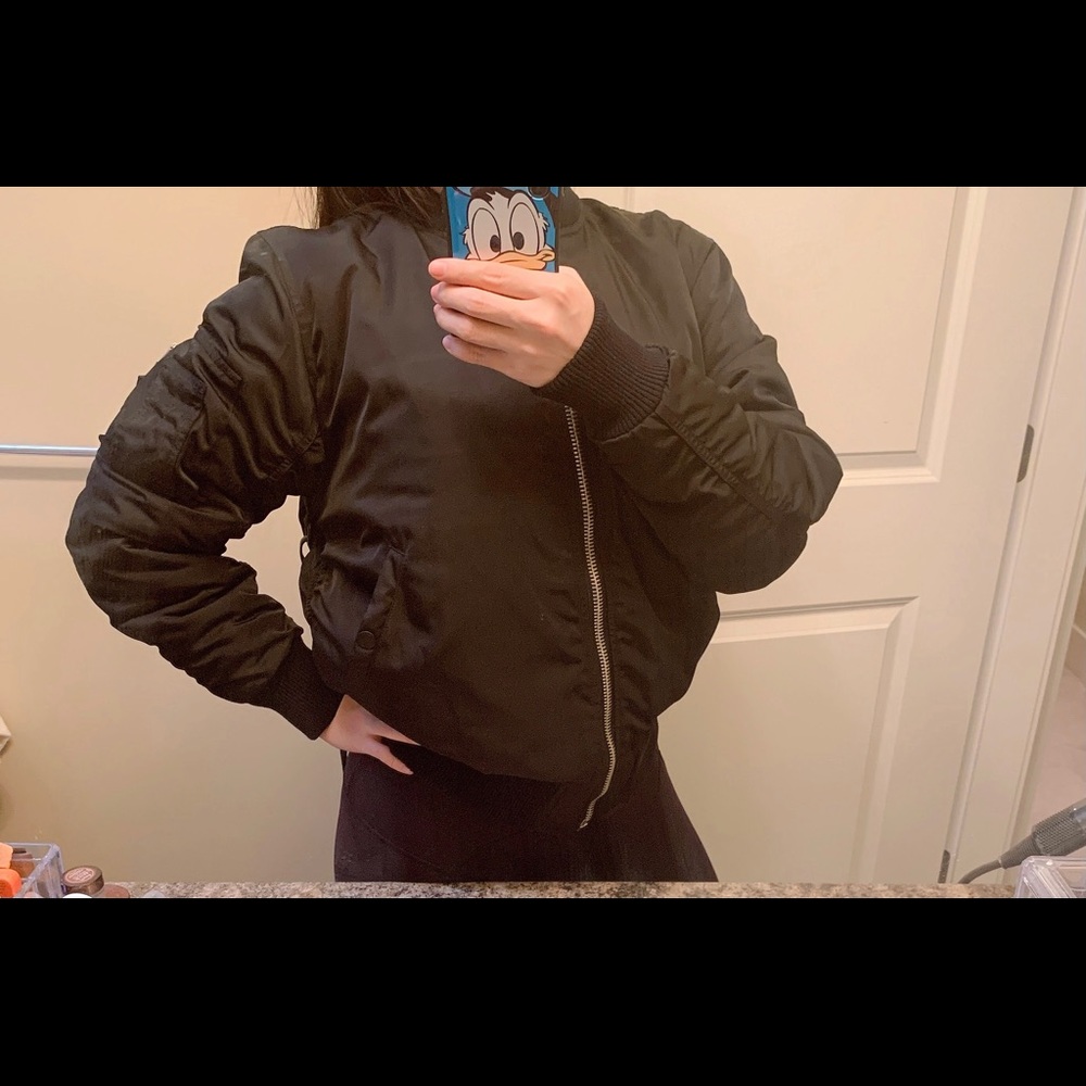 Unif Hail Cab Bomber Jacket in Black